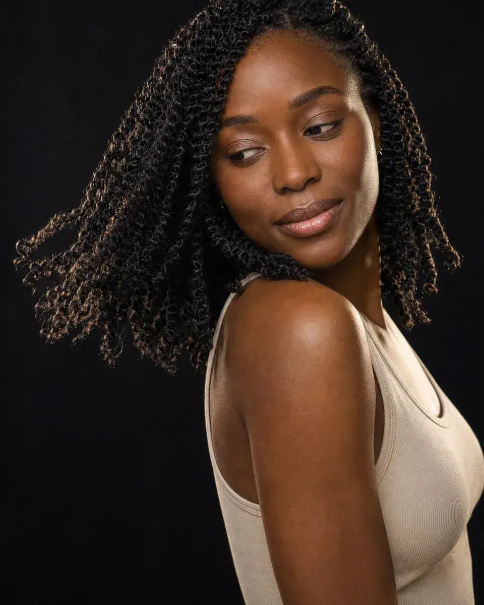 Referência de passion twists com textura suave e movimento